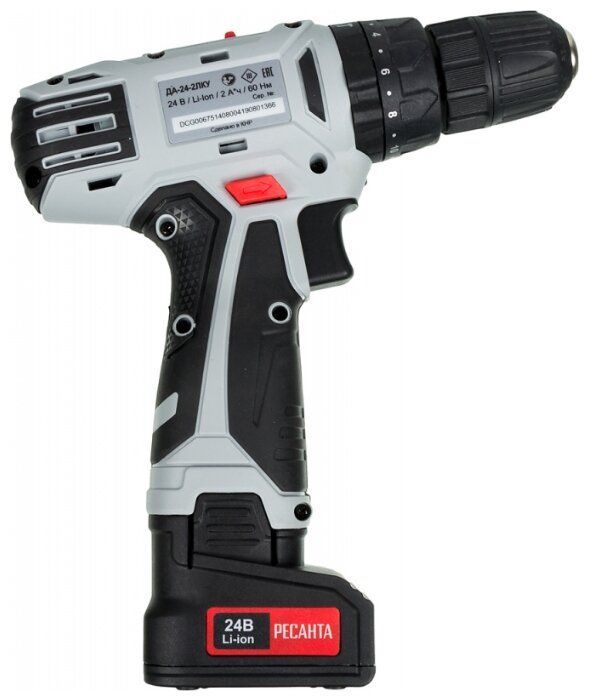 Дрель-шуруповерт аккумуляторная Ресанта ДА-24-2ЛК-У (75/14/8)
