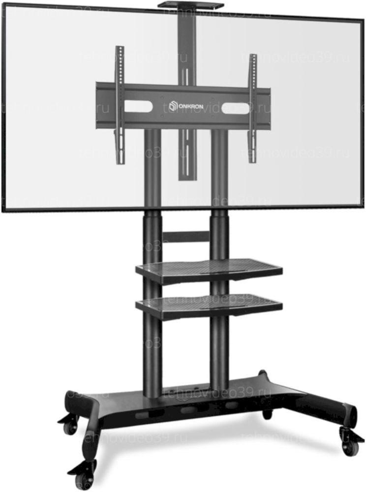 Мобильная стойка для ТВ ONKRON TS1881 чёрный купить по низкой цене в интернет-магазине ТехноВидео