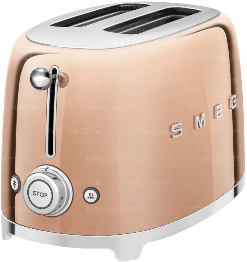 Тостер Smeg TSF01RGEU розовое золото купить по низкой цене в интернет-магазине ТехноВидео