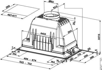 Вытяжка полновстраиваемая Faber INKA PLUS HC X A52