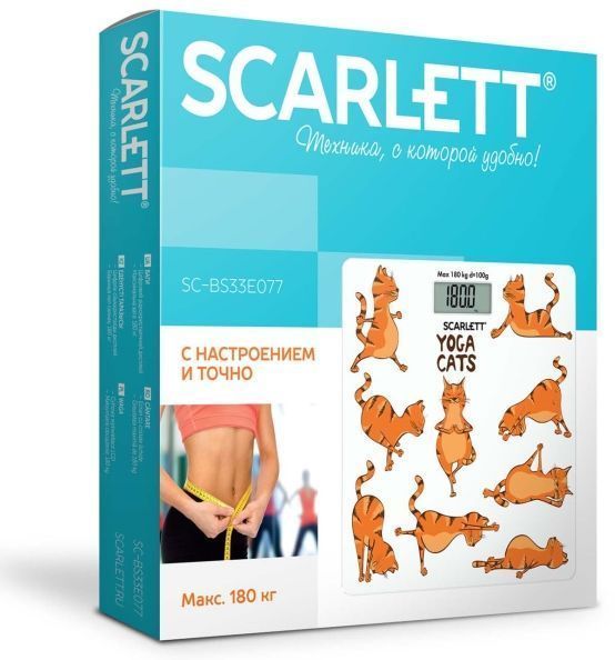 Весы напольные Scarlett SC-BS33E077 Yoga cats