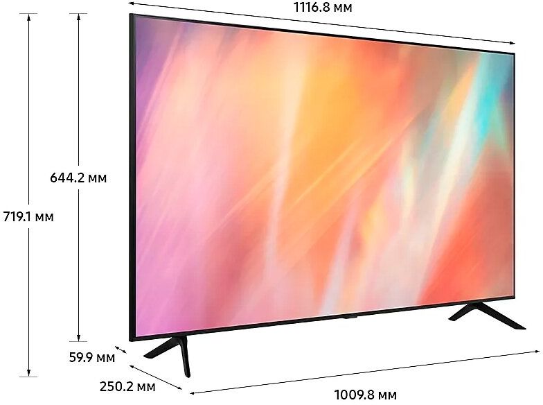 Телевизор Samsung UE50AU7100UX, черный (UE50AU7100UXCE)