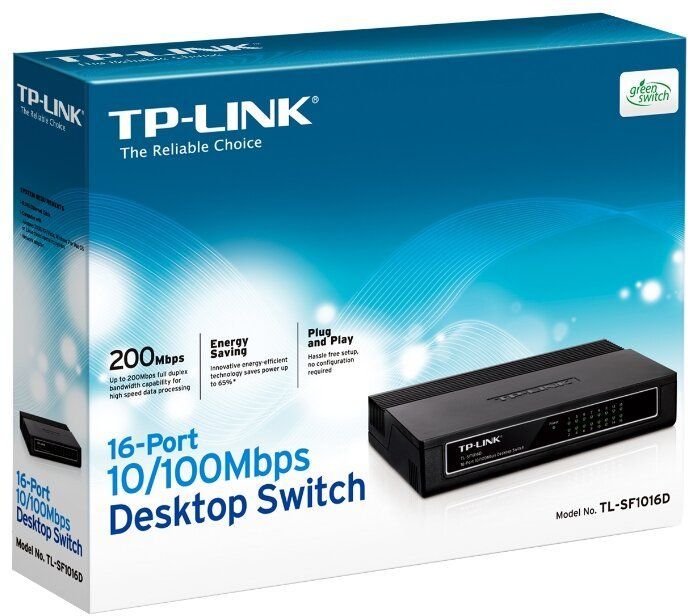 Коммутатор TP-Link TL-SF1016D 16-port 10/100M