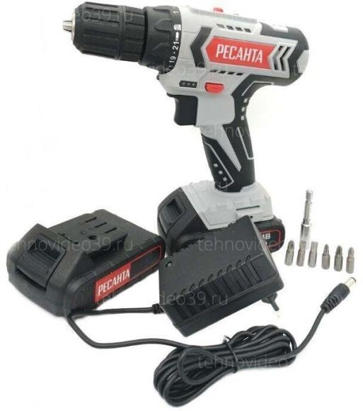 Дрель-шуруповерт аккумуляторная Ресанта ДА-18-2ЛК (75/14/5) купить по низкой цене в интернет-магазине ТехноВидео
