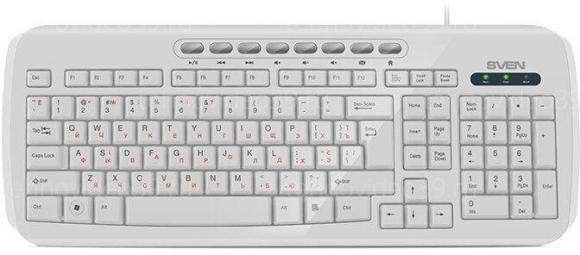 Клавиатура Sven KB-C3050 White USB (SV-017231) купить по низкой цене в интернет-магазине ТехноВидео