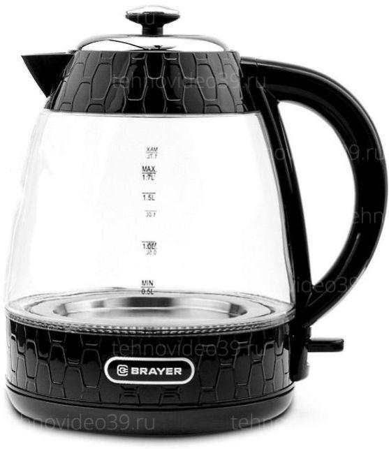 Электрический чайник Brayer BR1047 черный купить по низкой цене в интернет-магазине ТехноВидео