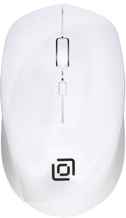 Мышь Оклик 565MW glossy белый оптическая (1600dpi) беспроводная USB для ноутбука (4but)