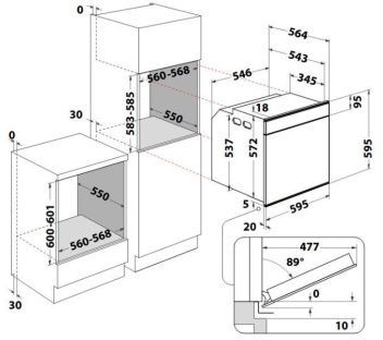 Духовой шкаф с добалением пара Whirlpool W11I OP1 4S2 H