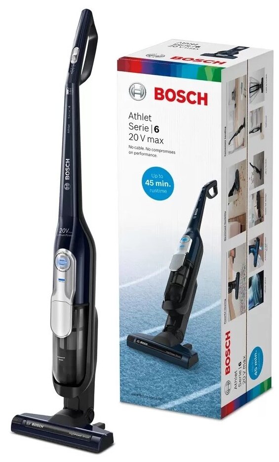 Вертикальный пылесос Bosch BCH85N синий/черный
