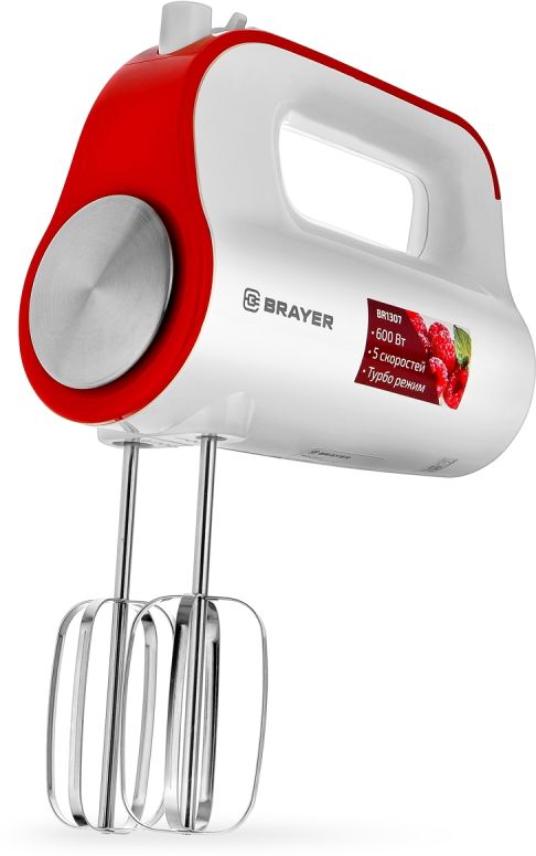 Миксер Brayer BR1307 белый/красный