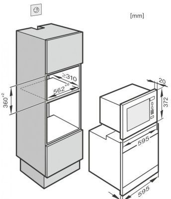 Встраиваемая микроволновая печь Miele M 2230 OBSW (черный)