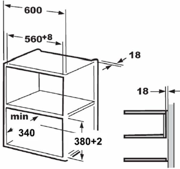 Встраиваемая микроволновая печь Hansa AMM20BMXH
