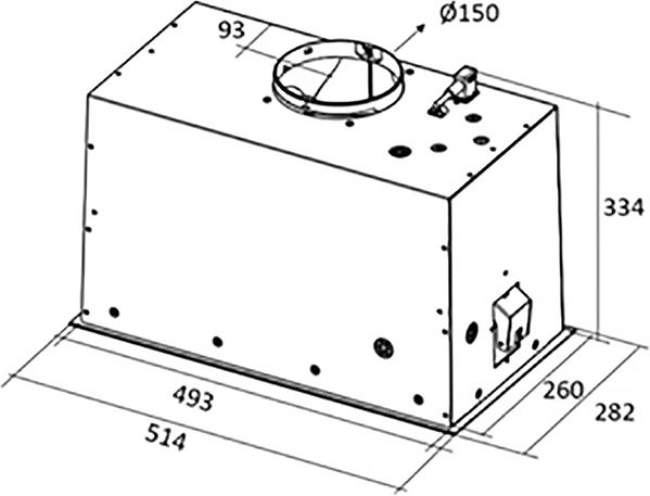 Вытяжка полновстраиваемая Elica Lane BL MAT/A/52