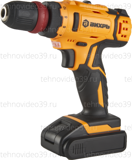 Дрель-шуруповерт аккумуляторная Вихрь ДА-18Л-2КC (2,0 А/ч) купить по низкой цене в интернет-магазине ТехноВидео