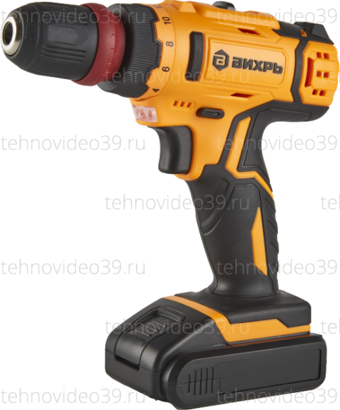 Дрель-шуруповерт аккумуляторная Вихрь ДА-18Л-2КC (2,0 А/ч) купить по низкой цене в интернет-магазине ТехноВидео