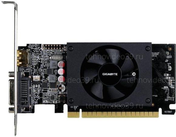 Видеокарта Gigabyte GeForce GT710 SILENT Low Profile (GK208/28nm) (954/1252) GDDR5 2048MB 32-bit, PC купить по низкой цене в интернет-магазине ТехноВидео