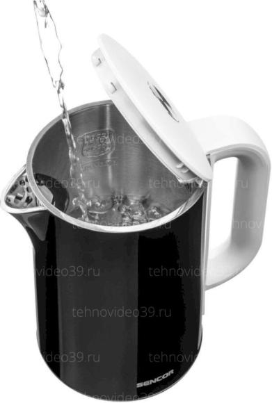 Электрический чайник с двойными стенками Sencor SWK 1592BK черный купить по низкой цене в интернет-магазине ТехноВидео