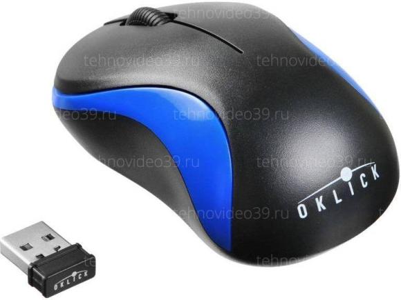 Мышь Оклик 605SW черный/синий оптическая (1200dpi) беспроводная USB (3but) купить по низкой цене в интернет-магазине ТехноВидео