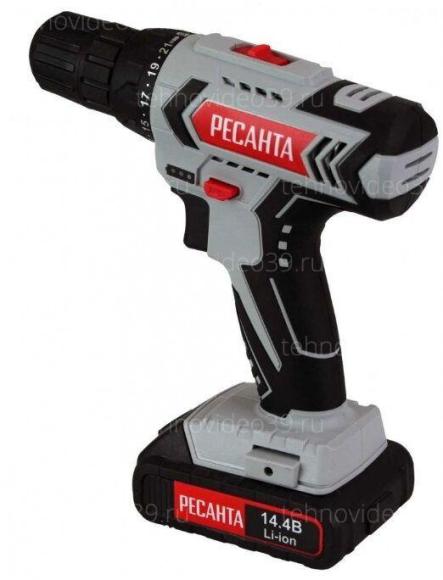 Дрель-шуруповерт аккумуляторная Ресанта ДА-14-2Л (75/14/3) купить по низкой цене в интернет-магазине ТехноВидео