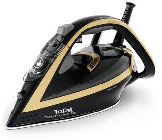 Утюг Tefal Turbo Pro Anti-Calc 3000W FV5696E1, черный/золотой