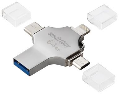 USB 3.0 Smartbuy 64GB MC15 Metal Quad (SB064GBMC15)