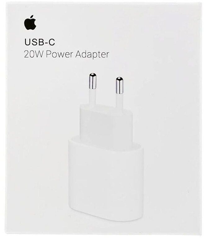 Сетевое зарядное устройство Apple 20W USB-C Power Adapter (MHJE3ZM/A), белый