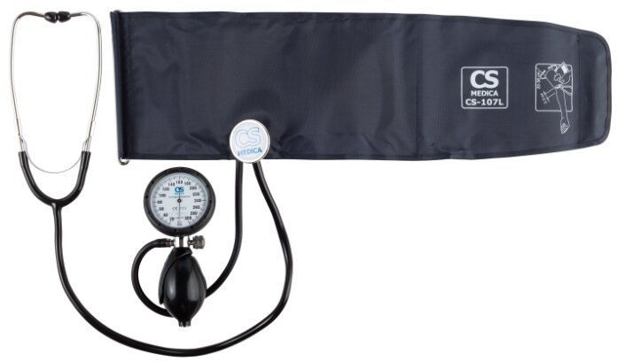 Измеритель артериального давления CS Medica CS-107 L механический (манометр совмещен с грушей)