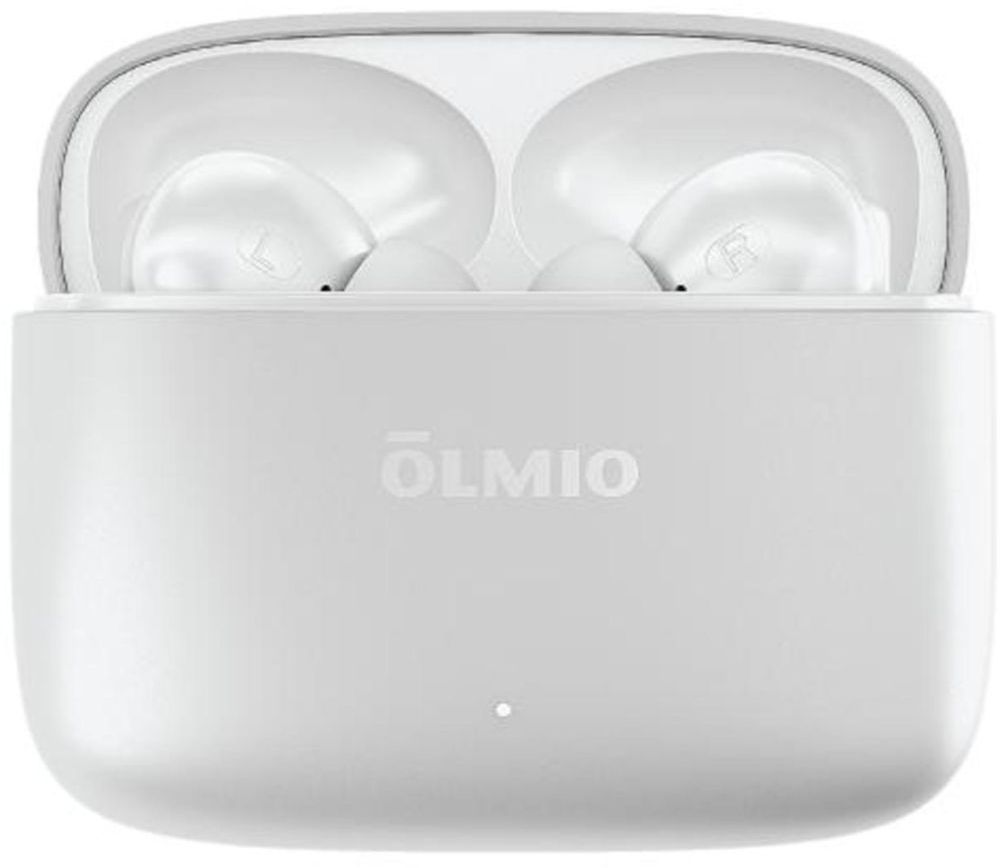 Наушники беспроводные Olmio TWE-15,белые (047402)