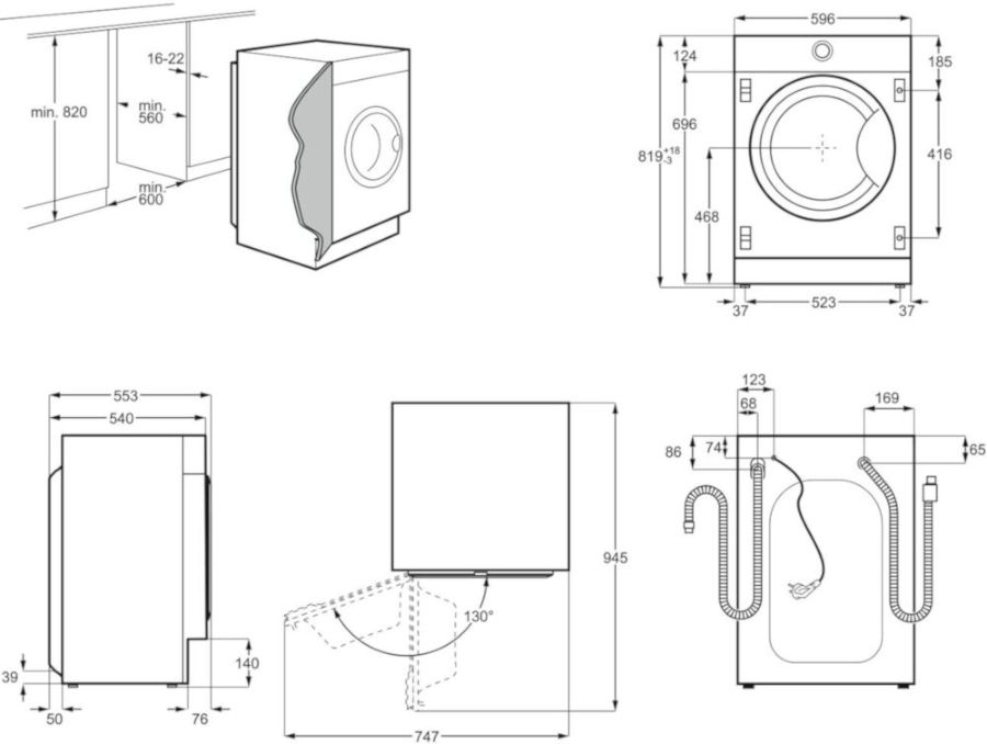 Встраиваемая стиральная машина Electrolux EW 7W368SI