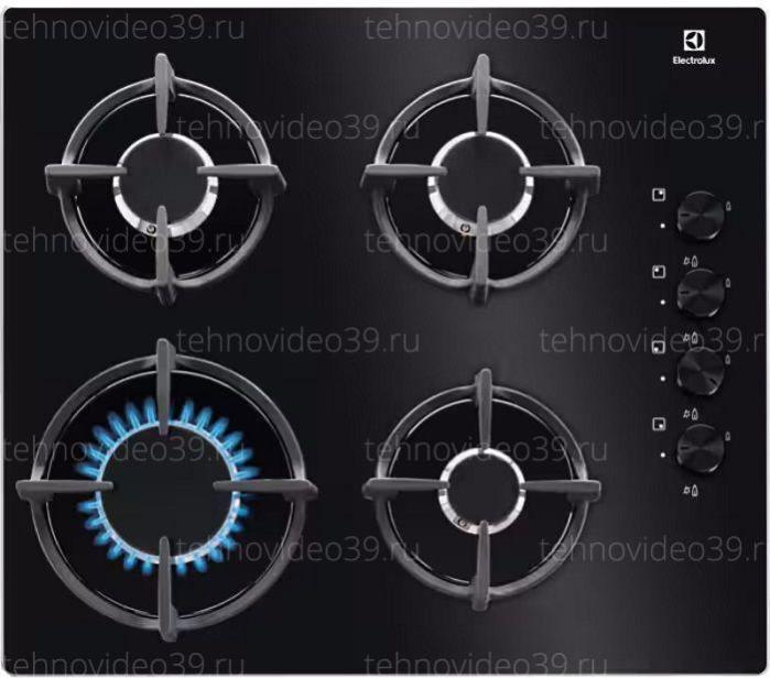 Газовая варочная поверхность Electrolux EGG 6407K 600 Gas on Glass черный купить по низкой цене в интернет-магазине ТехноВидео