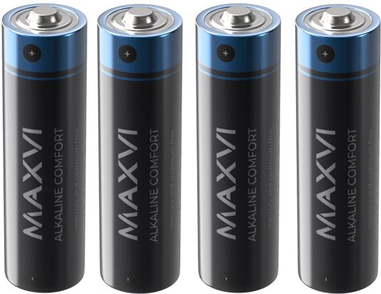 Батарейки Maxvi MBLR6CF4, COMFORT, AA, alkaline, по 4 шт.