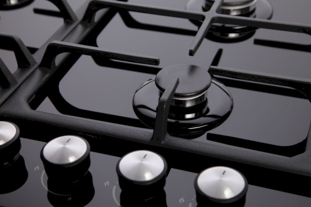 Газовая варочная поверхность Ferre SA025 черное стекло