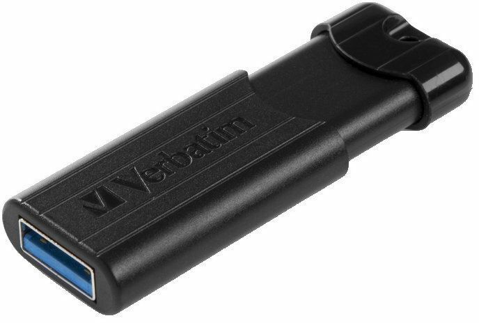 USB Flash Verbatim Drive128GB (PinStripe) USB3.0 (49319)