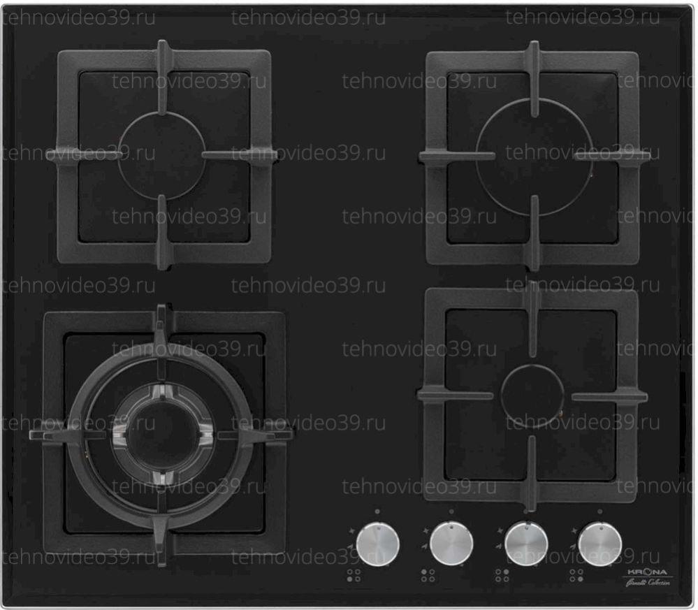 Газовая варочная поверхность Krona Calor 60 BL (Чёрный) (00026315) купить по низкой цене в интернет-магазине ТехноВидео