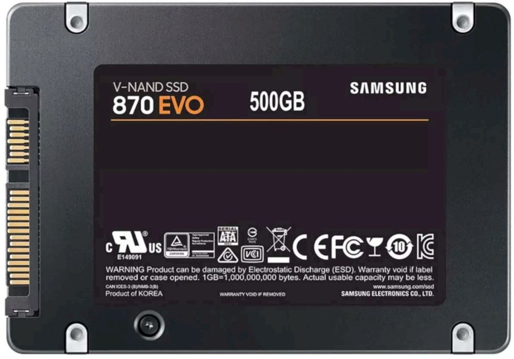 Диск SSD 500Gb Samsung 870 EVO SATA3 MZ-77E500BW