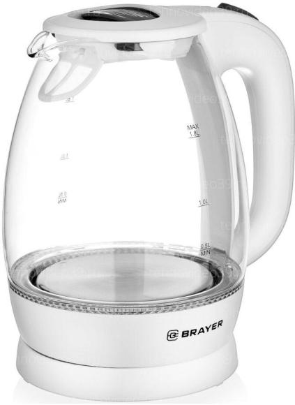 Электрический чайник Brayer BR1013WH, белый купить по низкой цене в интернет-магазине ТехноВидео
