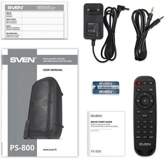 Беспроводная портативная колонка Sven PS-800 (SV-021511) черный