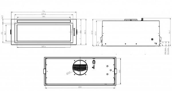 Вытяжка полновстраиваемая Elica Lane BL MAT/A/72