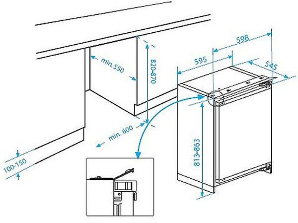 Встраиваемая морозильная камера Beko BU1200HCA (7217048719)