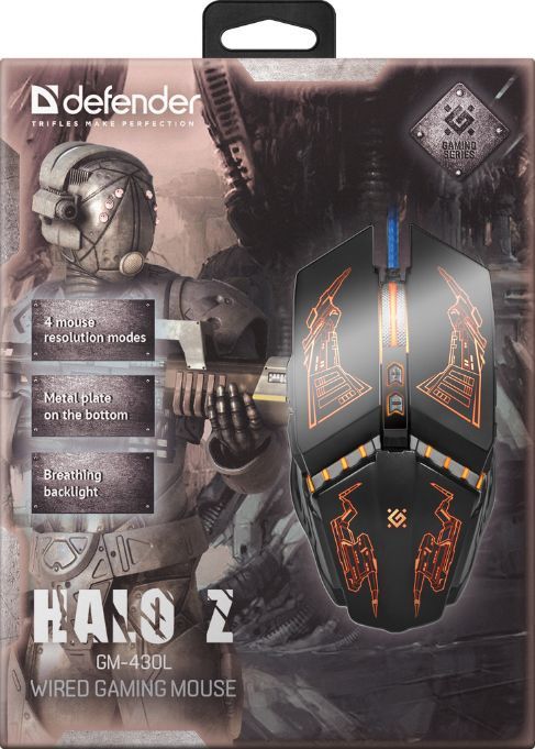 Мышь Defender Halo Z GM-430L игровая (52430)