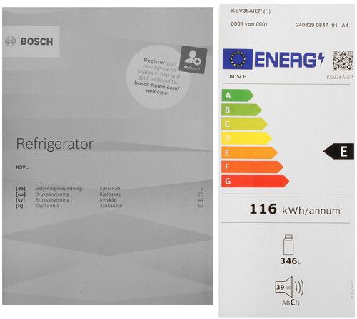 Холодильник Bosch KSV36AIEP Серебро