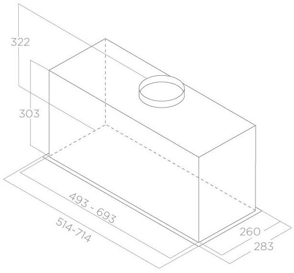 Вытяжка полновстраиваемая Elica Lane WH/A/72