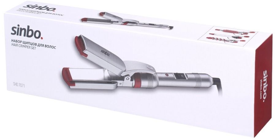 Щипцы Sinbo SHD 7071 красный/серебристый