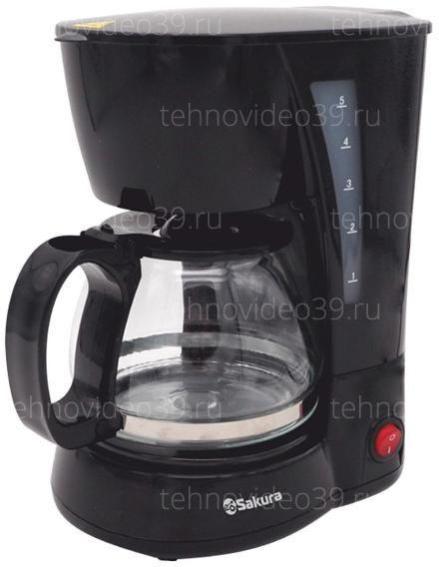Кофеварка Sakura SA-6107BK купить по низкой цене в интернет-магазине ТехноВидео