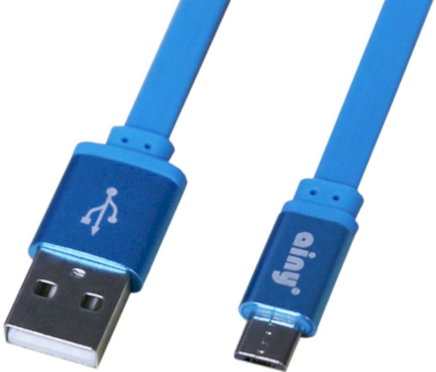Кабель Ainy microUSB 1.0m синий (FA-047F)