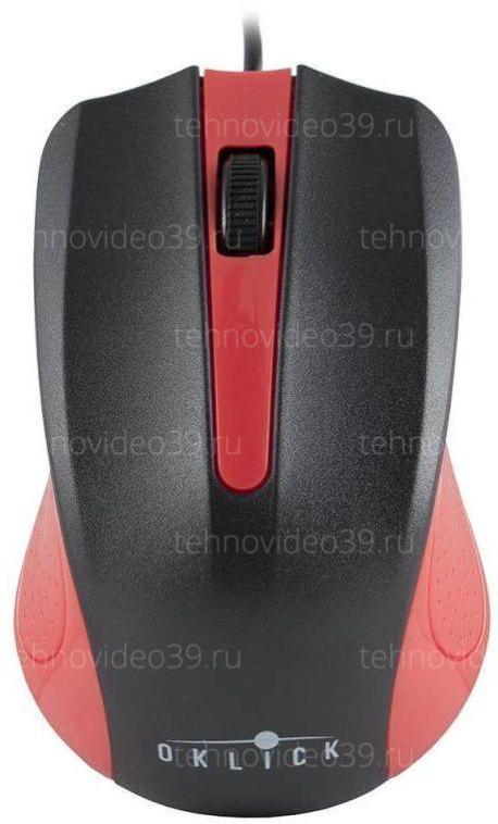 Мышь Оклик 225M черный/красный оптическая (1200dpi) USB (2but) купить по низкой цене в интернет-магазине ТехноВидео