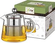 Чайник заварочный Teco TC-207, 500 мл из стекла c ситом и крышкой из стекла (TС-207) купить по низкой цене в интернет-магазине ТехноВидео