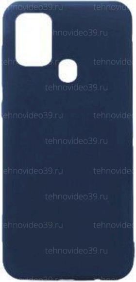 Чехол-накладка для Samsung Galaxy A21S, силикон/бархат, тёмно-синий купить по низкой цене в интернет-магазине ТехноВидео