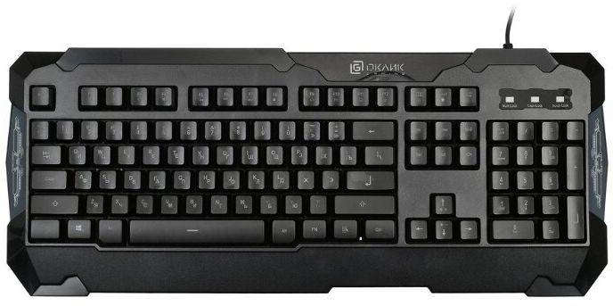 Клавиатура Оклик 721G SHERIFF черный USB Multimedia LED