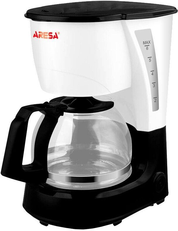 Кофеварка Aresa AR-1609 черный/белый